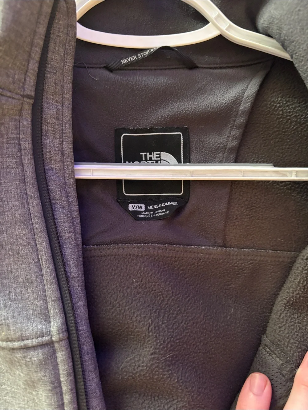 The North Face Men's Brown Softshell Jacket with Stand Collar
